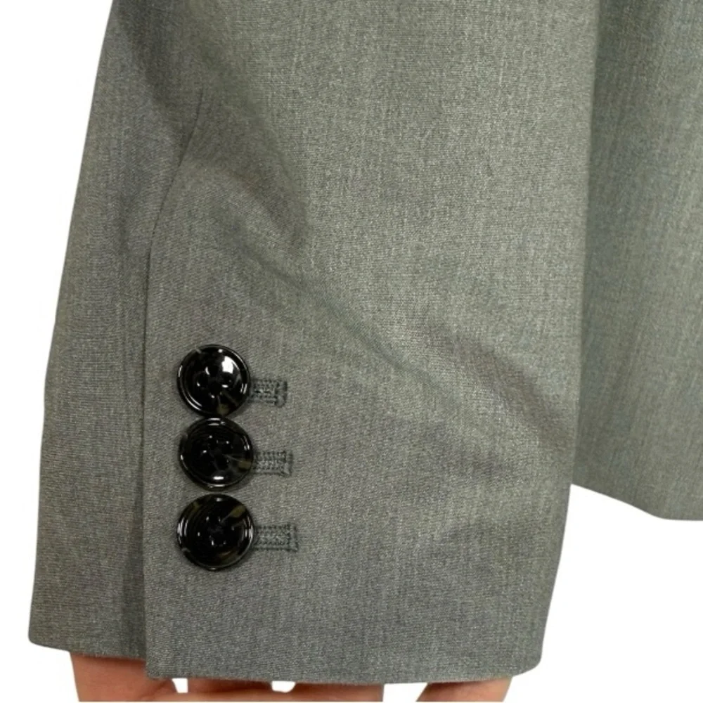 J. Crew Womens Gray Classic Two Button ‎ Blazer Jacket Size 4 Business Career